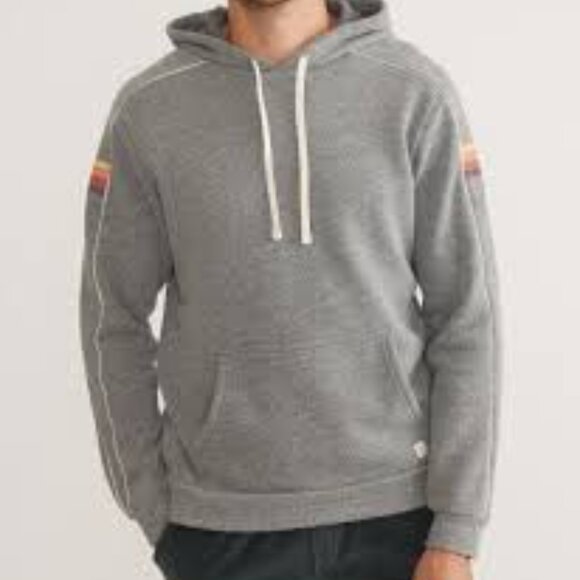 Marine Layer Joshua Varsity Hoodie Grey Stripe Size Small - Picture 1 of 5